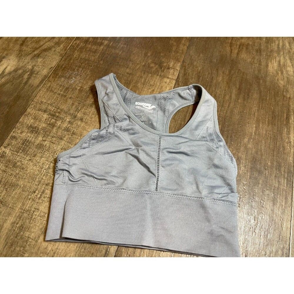Saucony Sports Bra Womens Small Gray